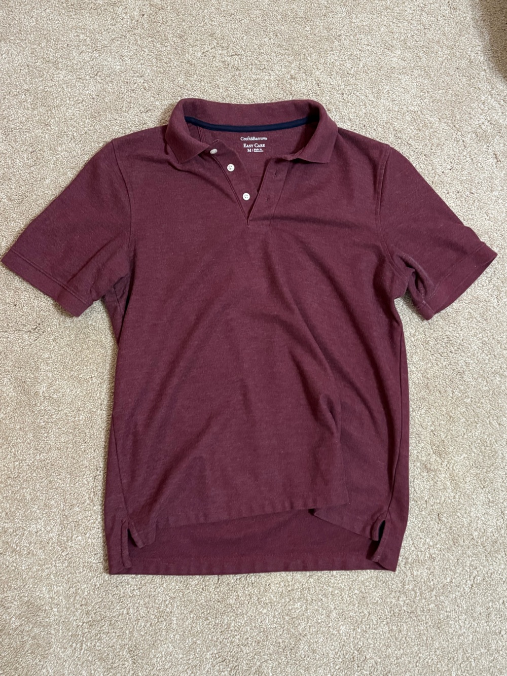 Croft & borrow burgundy polo